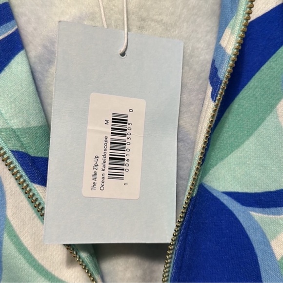 Hill House The Allie Zip-Up Hoodie Jacket in Ocean Kaleidoscope - Picture 6 of 7
